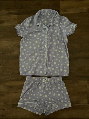 wonder nation Lavender Daisy Short Pajama Set